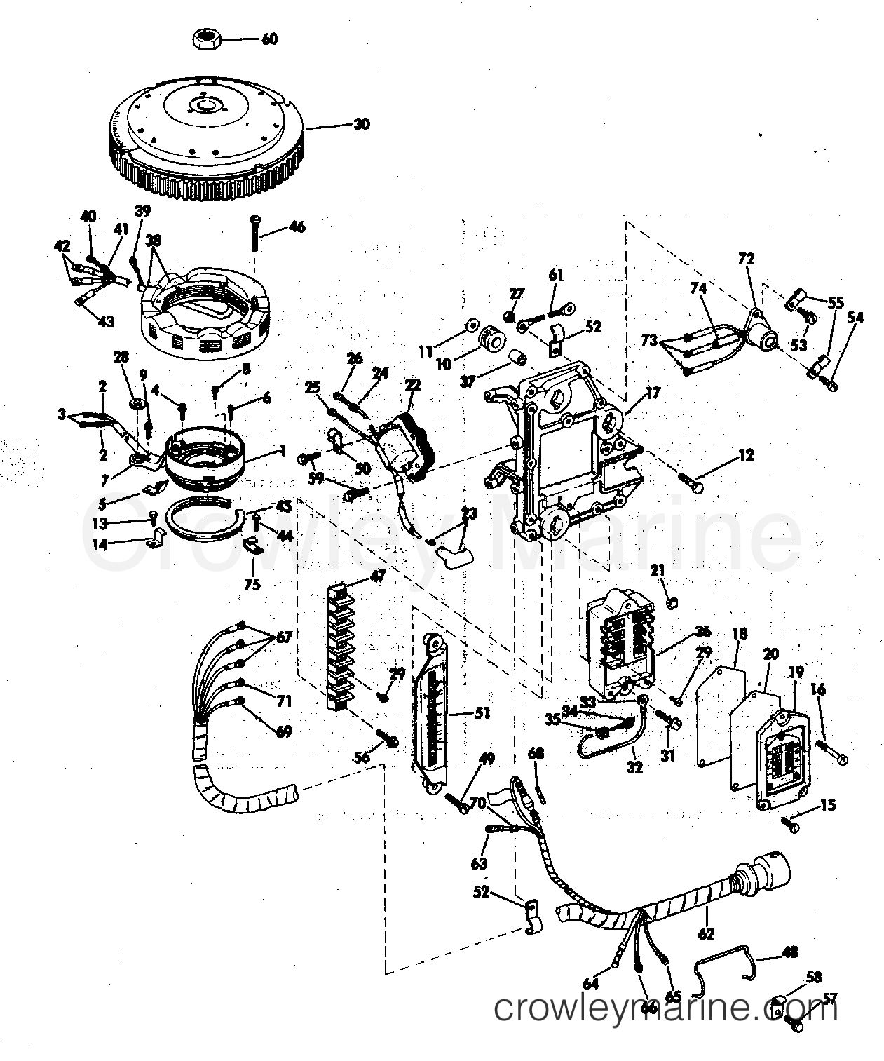 1977 Outboard 55 - 55772D - IGNITION SYSTEM