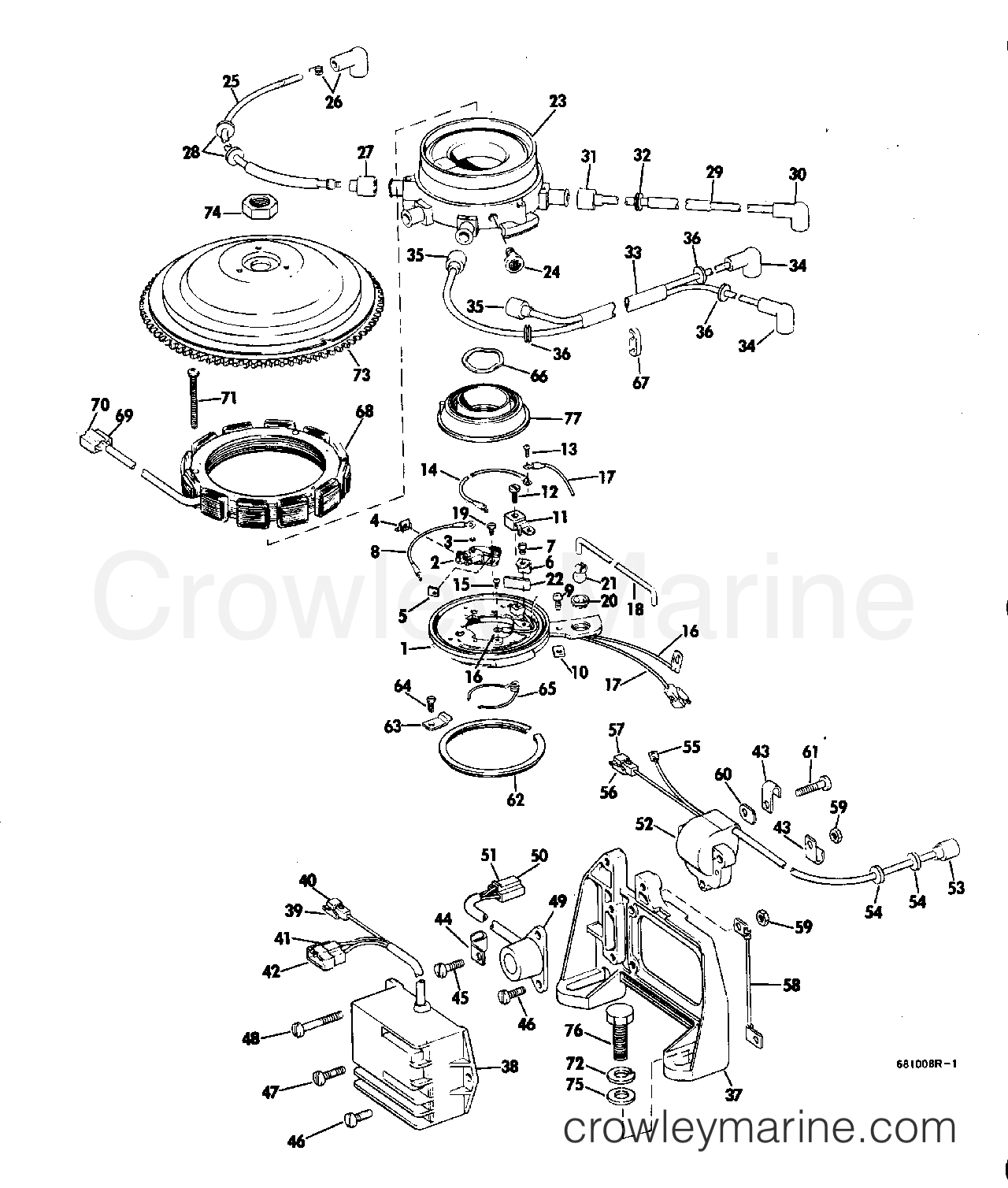 1968 Outboard 65 - VX-14B - DISTRIBUTOR GROUP