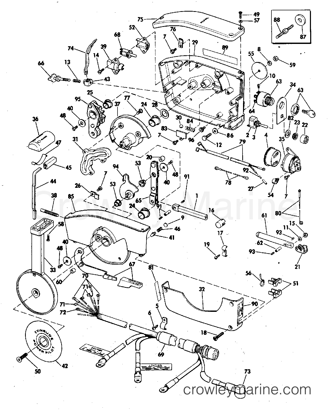 1976 Outboard 55 - 55643E - REMOTE CONTROL