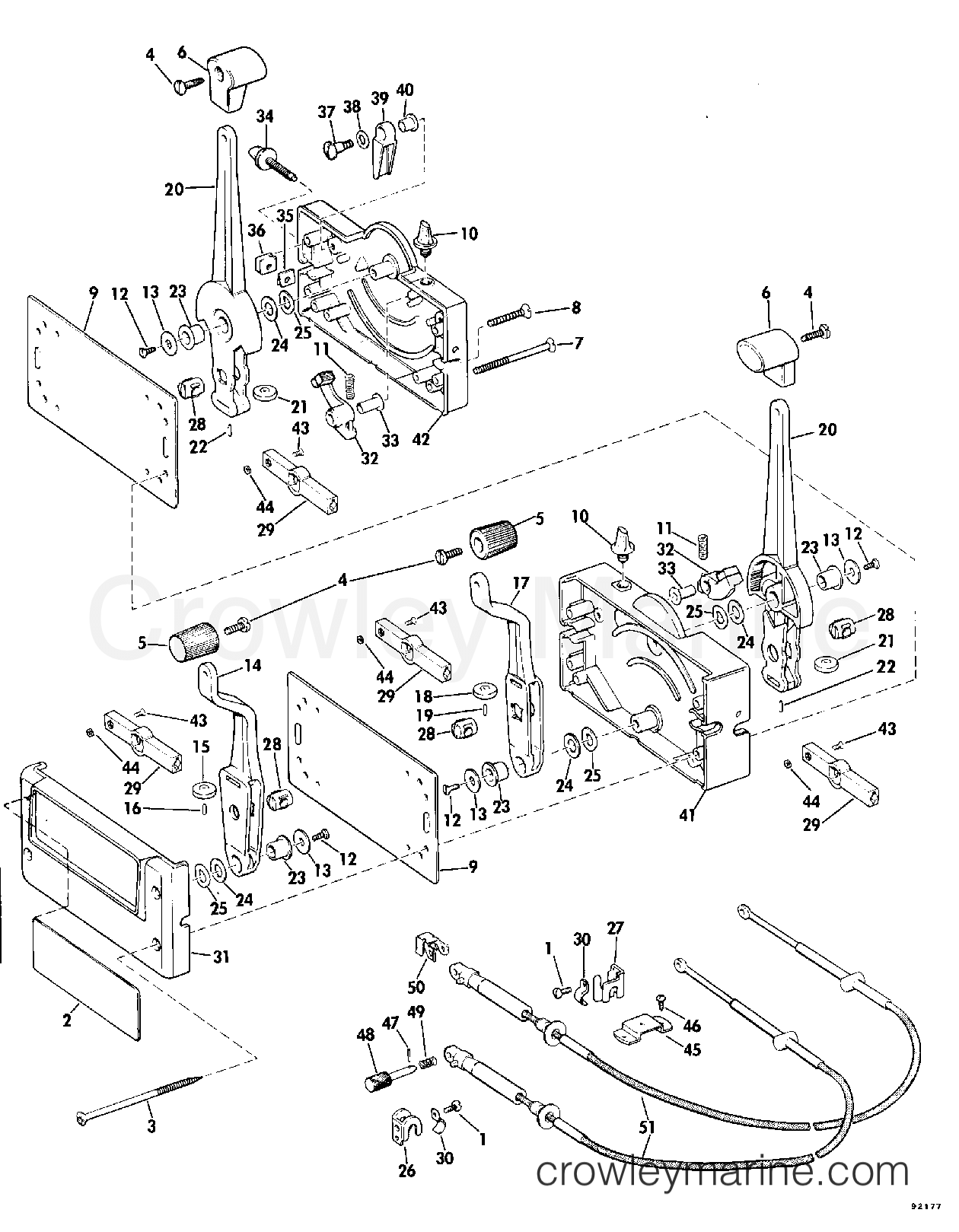 1980 Rigging Accessories - Remote Controls - REMOTE CONTROL TWIN MOTOR