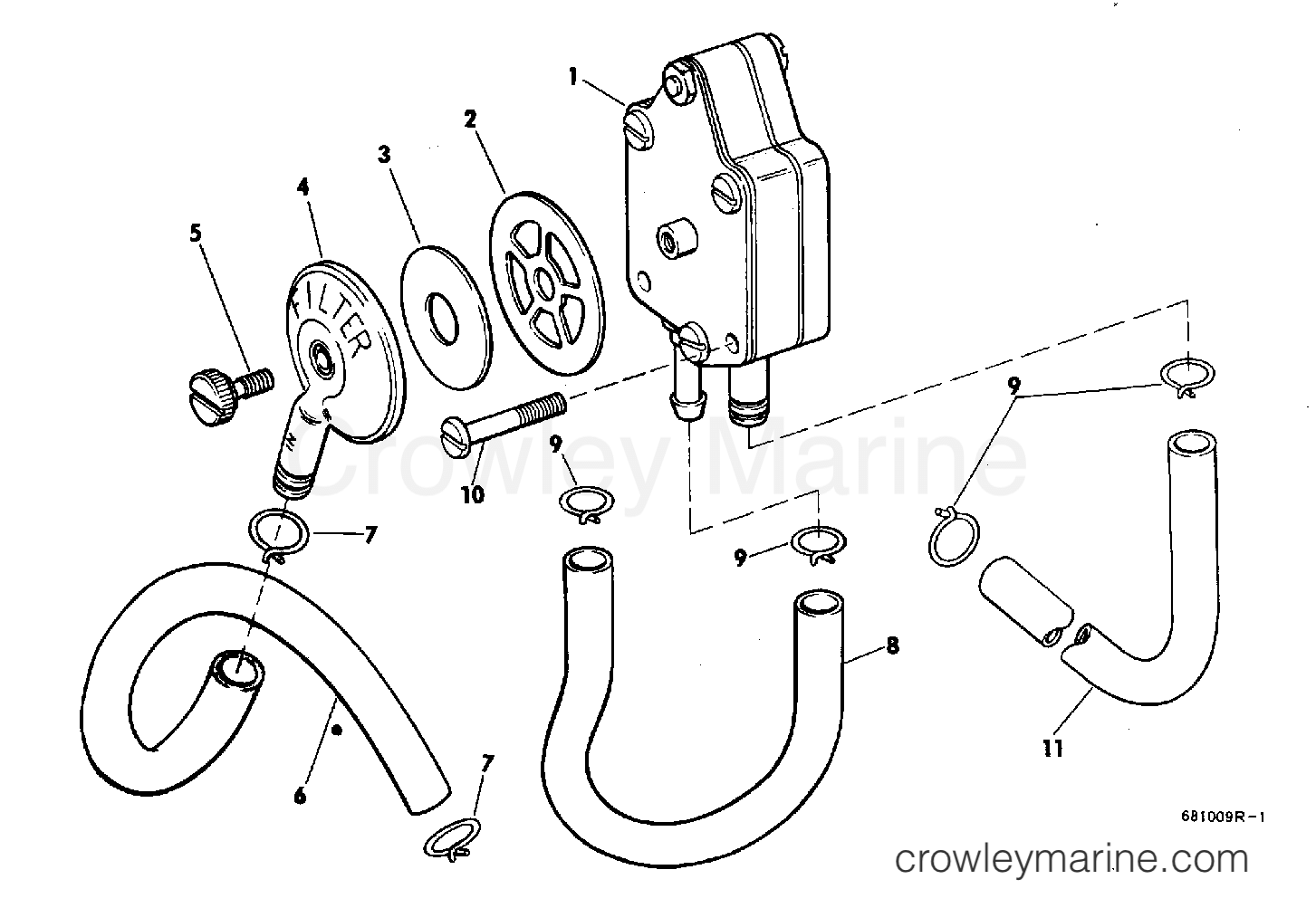 1968 Evinrude Outboards 85 - 85852A - FUEL PUMP GROUP section