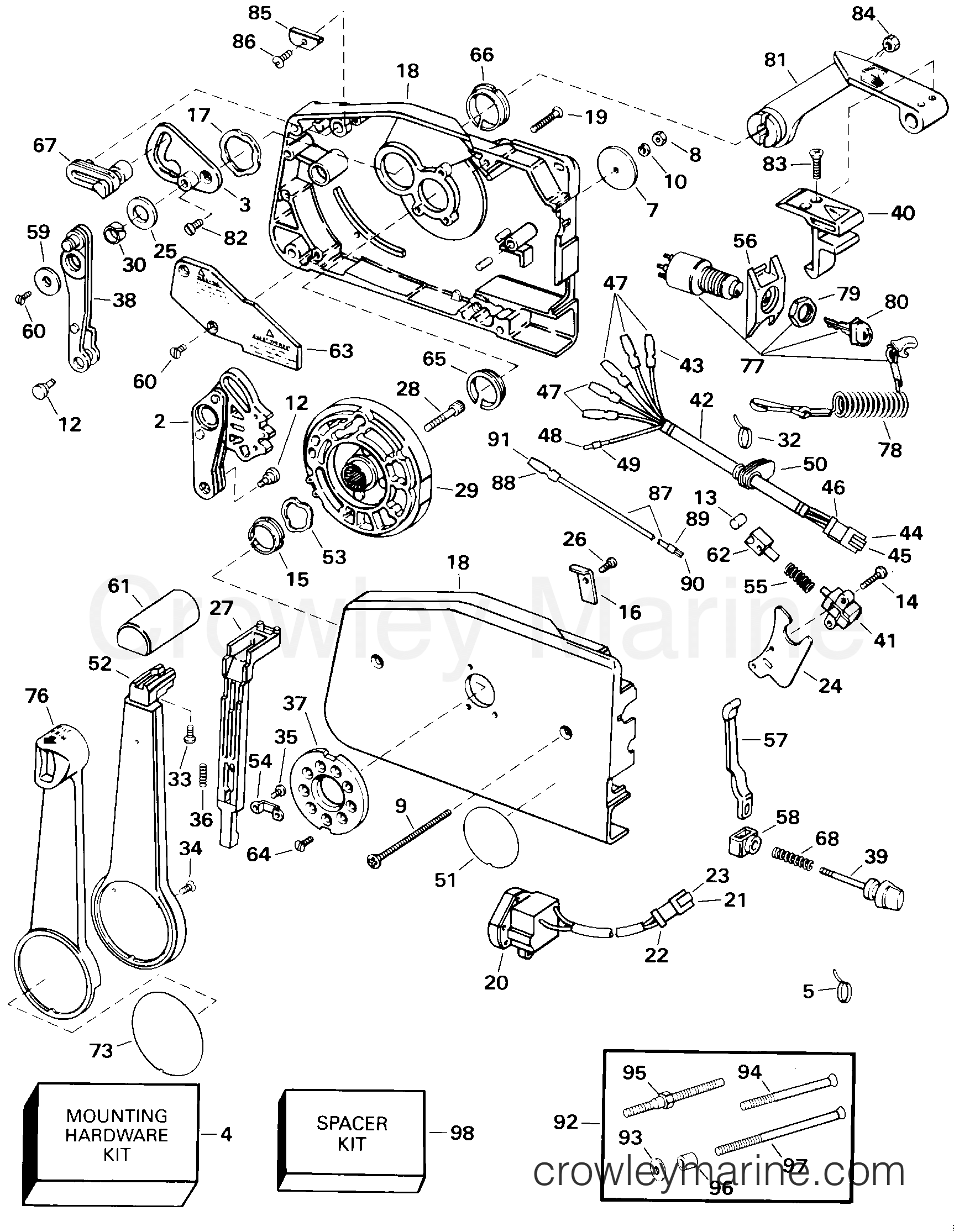 2000 Outboard 200 - J200WPXSSC - REMOTE CONTROL