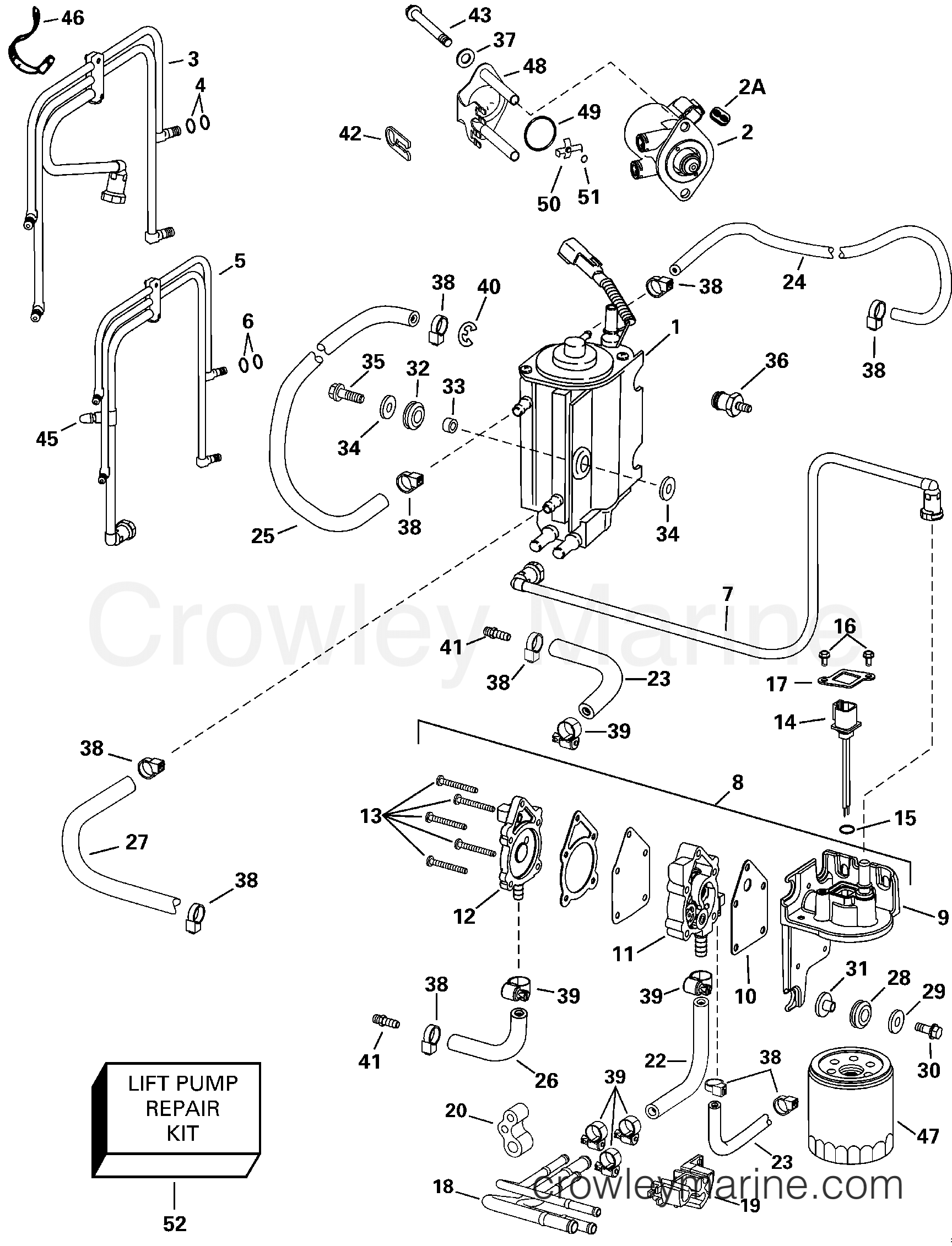 2000 Outboard 90 - E90FPLSSH - FUEL COMPONENTS