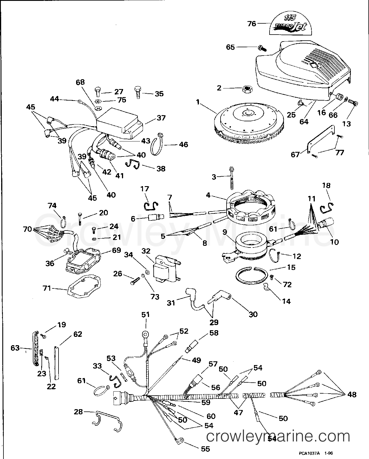 1996 Turbojet 115 - 115TJEDB - IGNITION SYSTEM