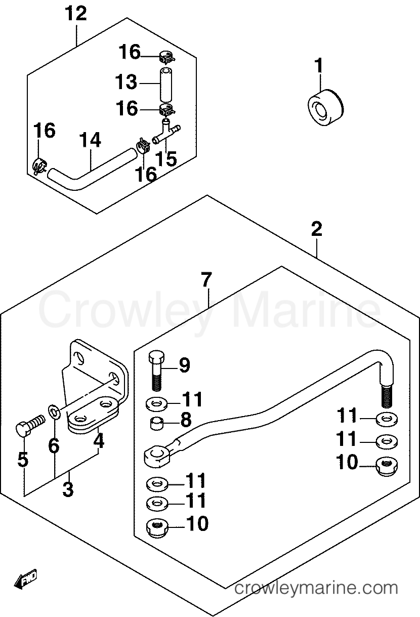 2001-2004 Rigging Accessories - 25 & 30HP - STEERING CONNECTOR KIT