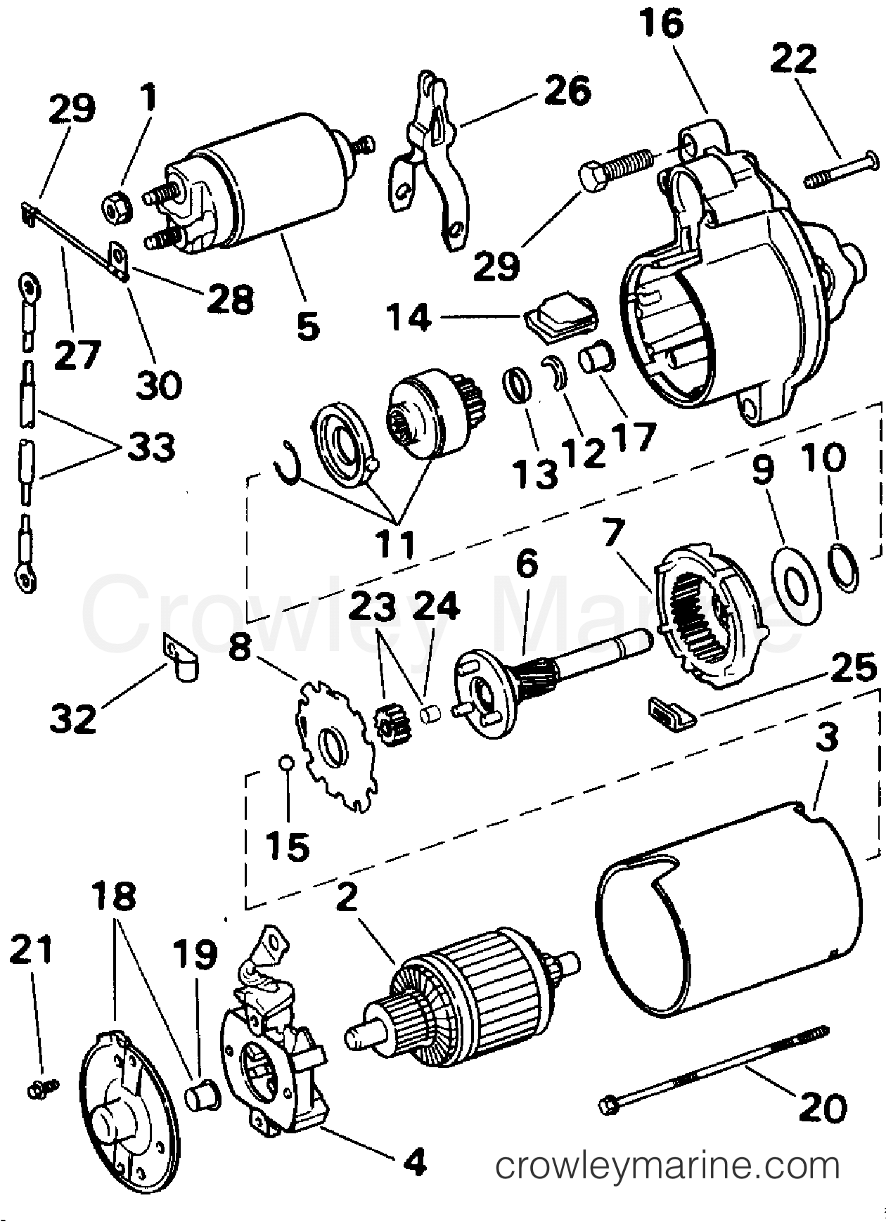 1993 Stern Drive 5.8 - 58FAPPJVB - STARTER