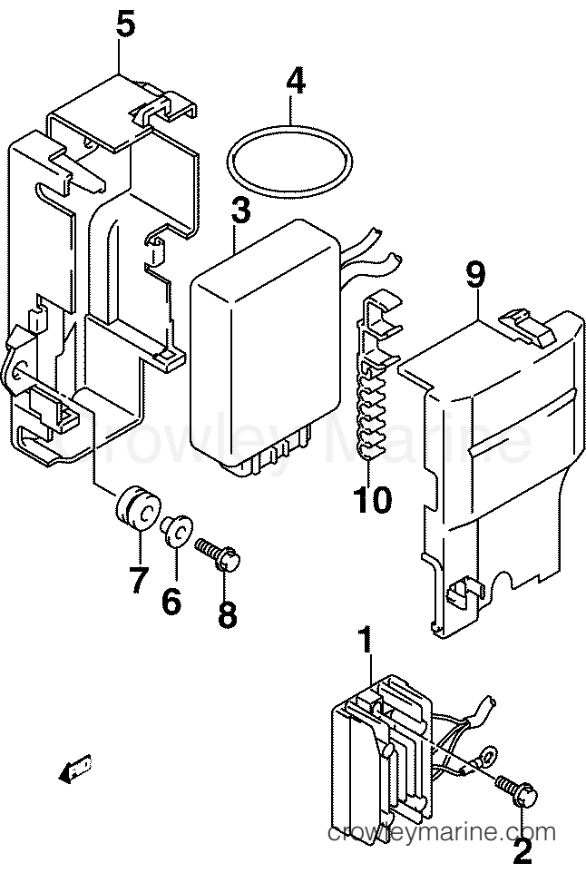 RECTIFIER 2004 Johnson Outboards 30 J30PL4SRS, Crowley Marine