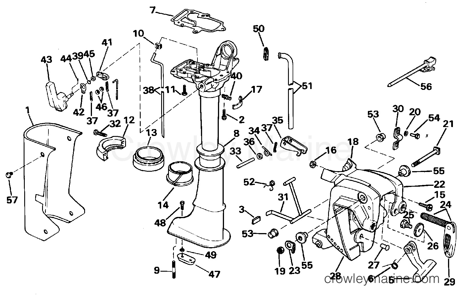 1995 Outboard 3 - J3REOD - MIDSECTION