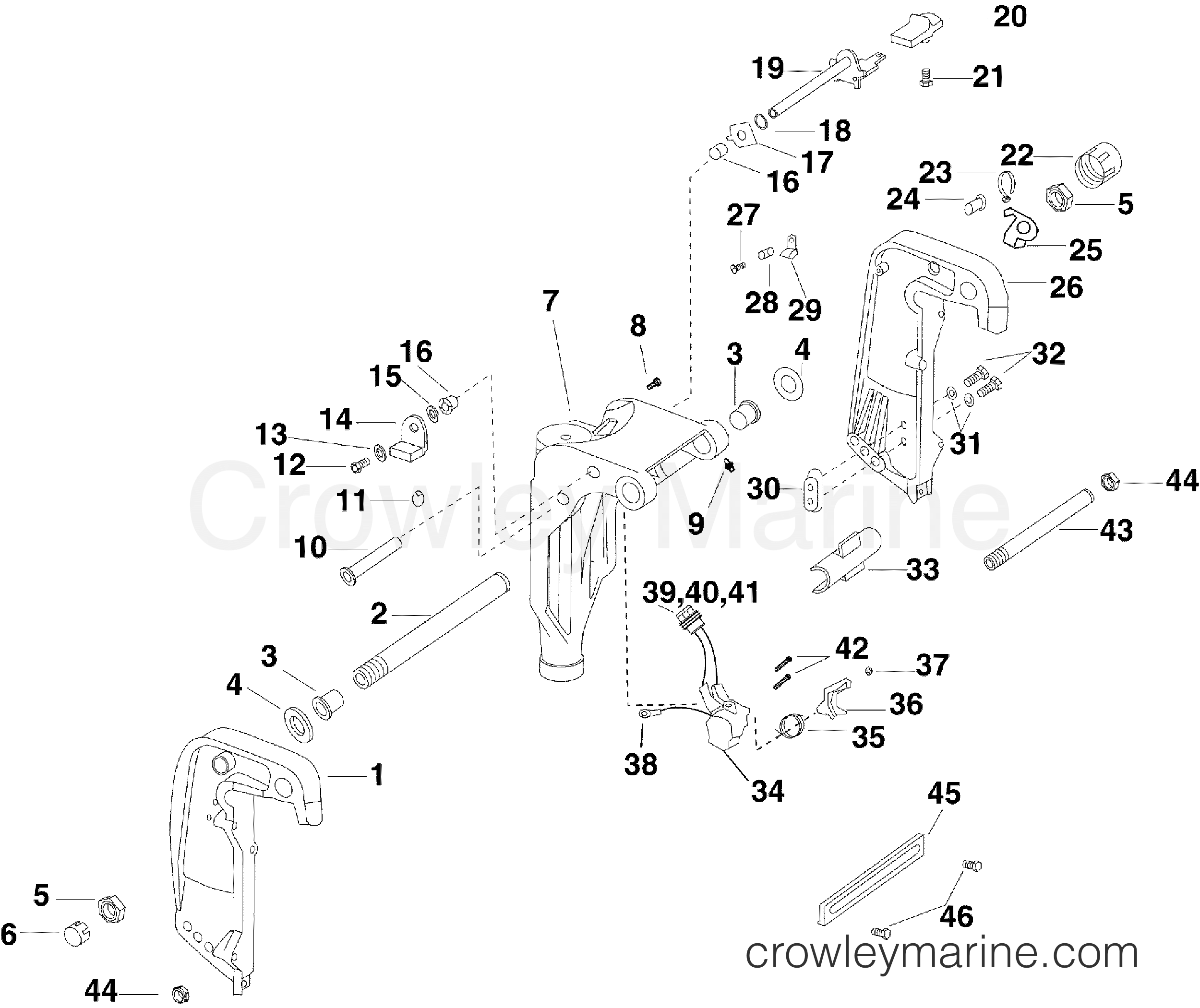 2006 Outboard 60 - E60DPLSDA - SWIVEL BRACKET