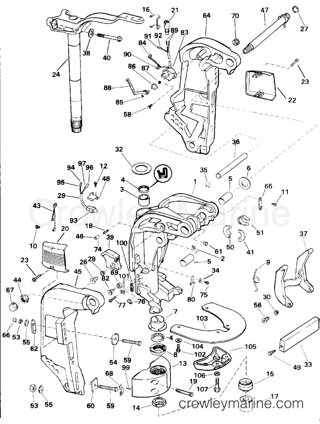 1993 Outboard 120 - E120TLETS - MIDSECTION