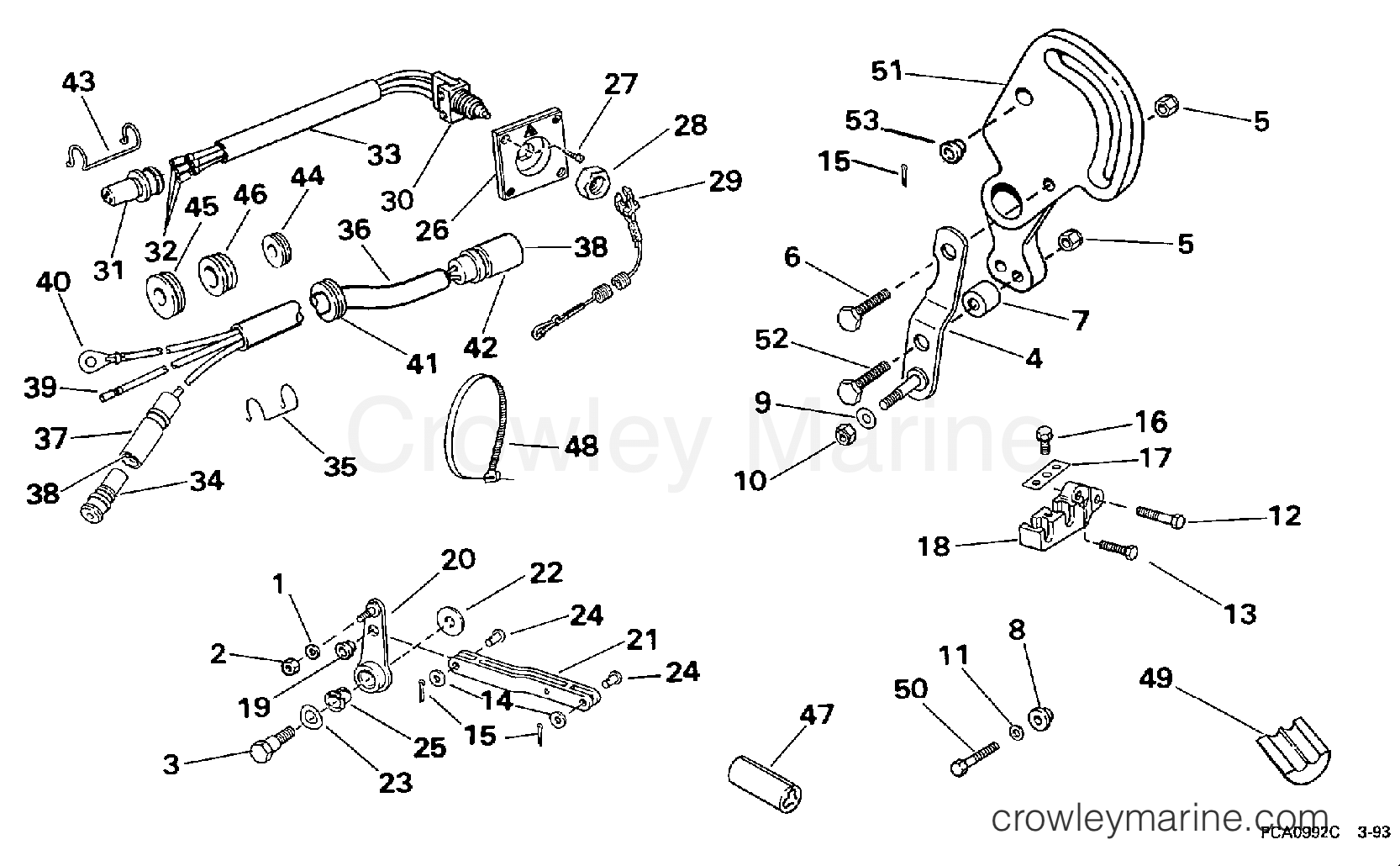1997 Rigging Accessories - Remote Controls - REMOTE CONTROL ADAPTER KIT - 40RP, 45, 55
