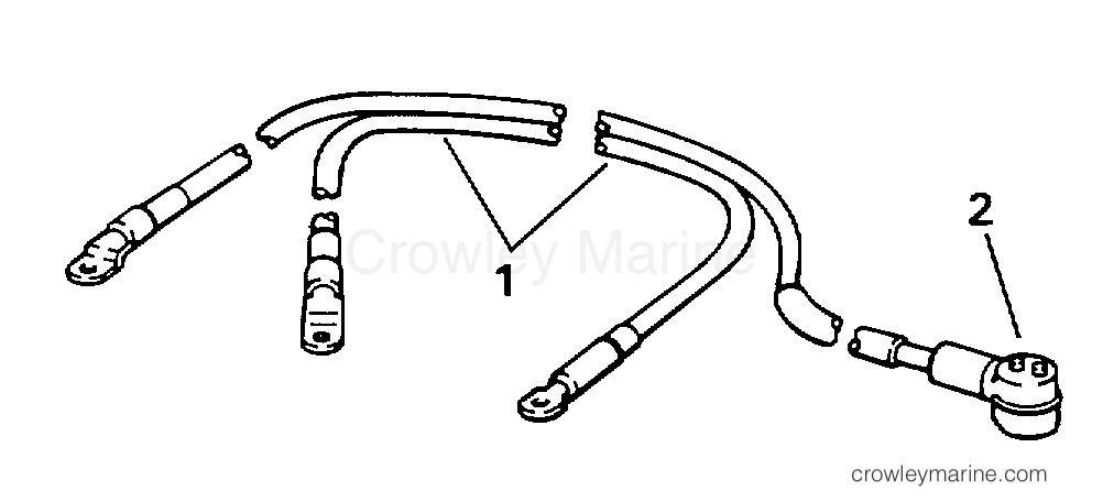 1996 Evinrude Outboards 100 - E100WTLEDR BATTERY CABLE section