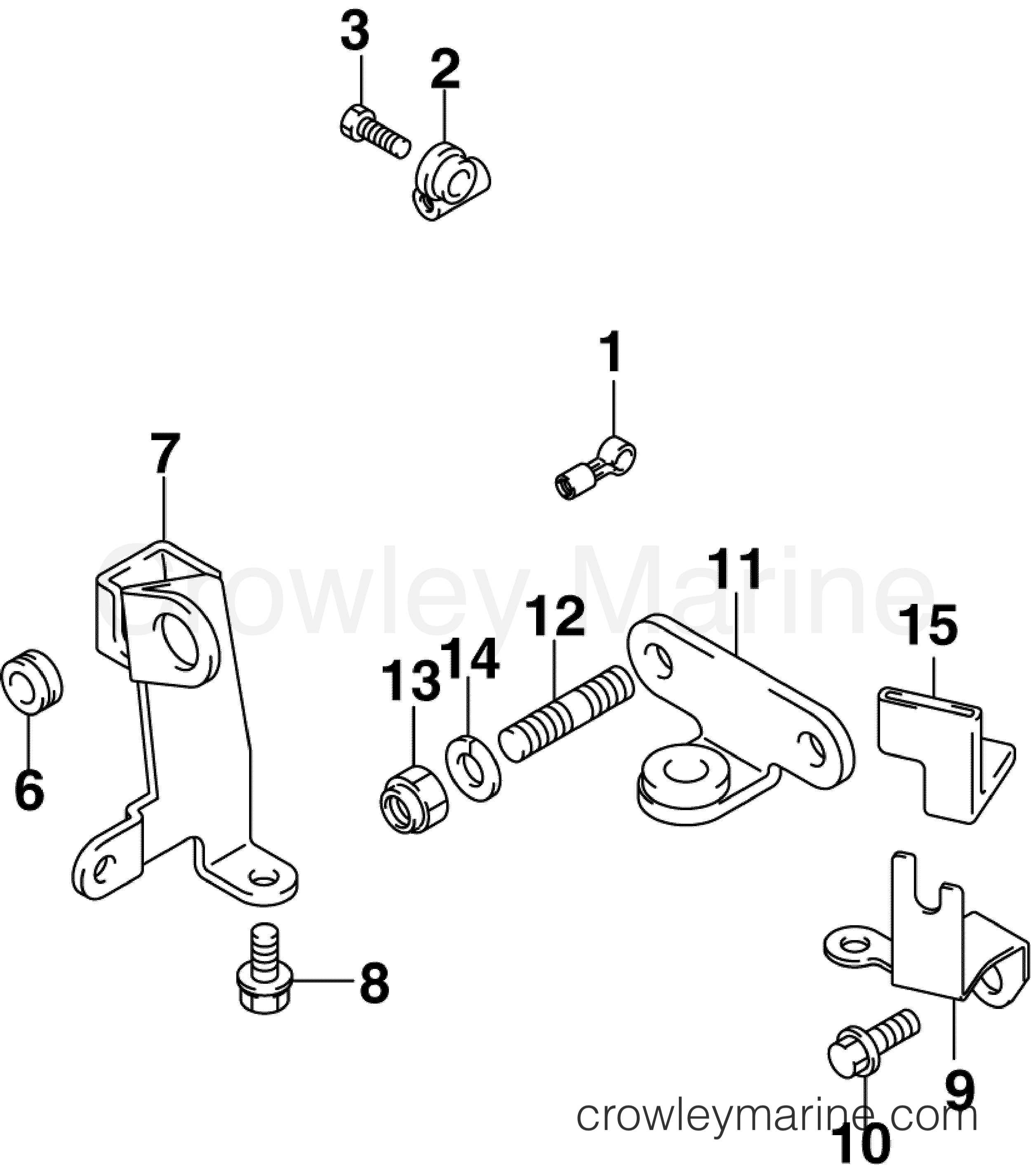 2007 Outboard 10 - J10BL4SUM - REMOTE CONTROL BRACKET