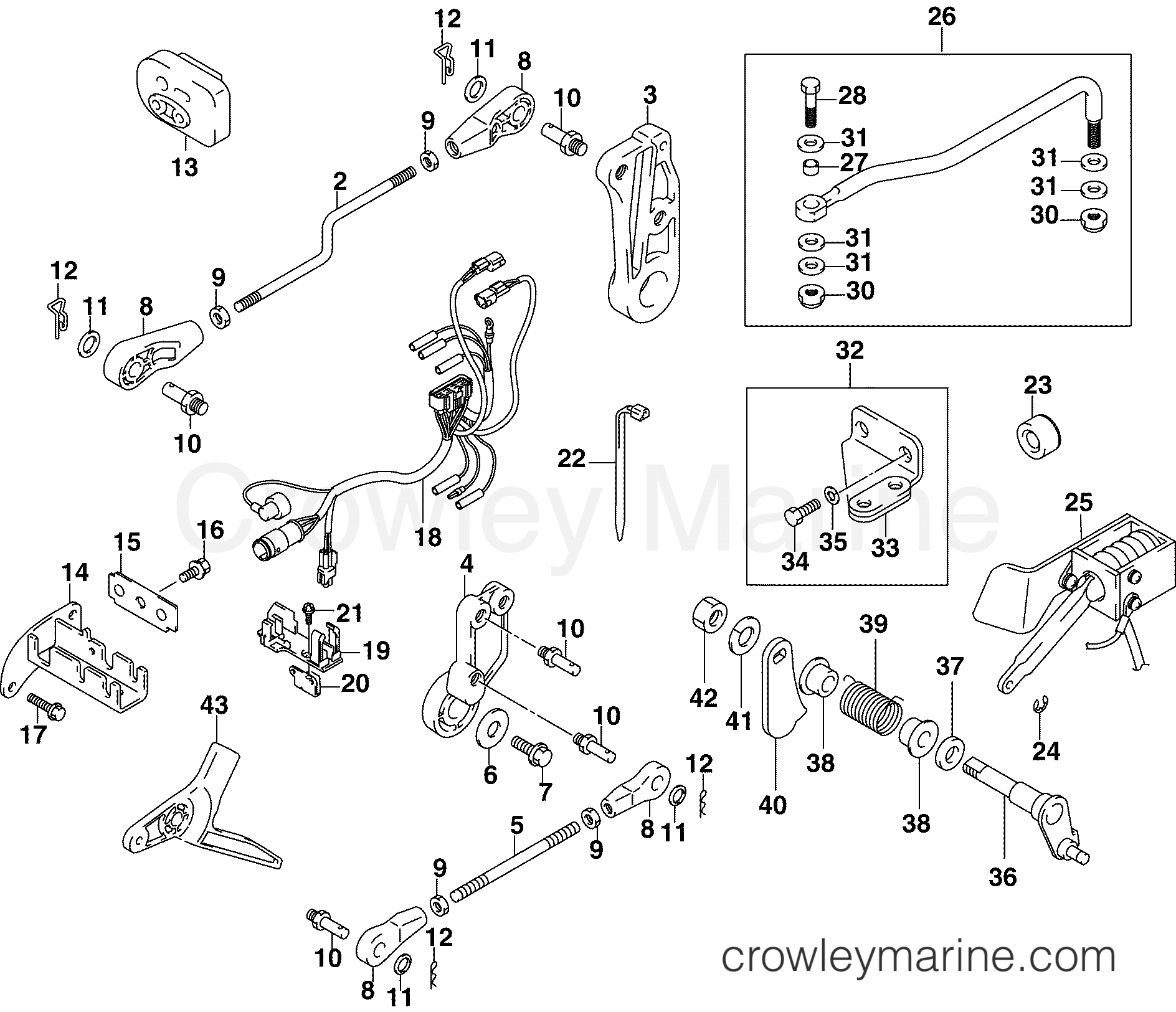 2005 Outboard 30 - J30PL4SOC - REMOTE CONTROL CONVERSION KIT