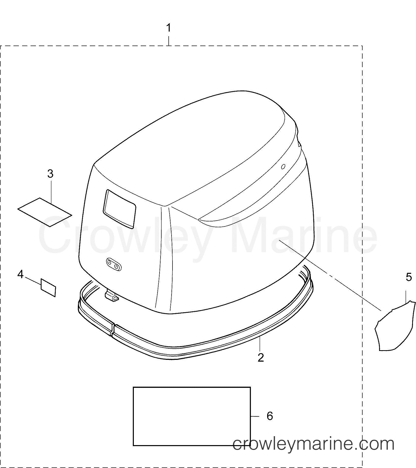 2012 Outboard 9.8 PORTABLE - B10PL4INS - UPPER ENGINE COVER