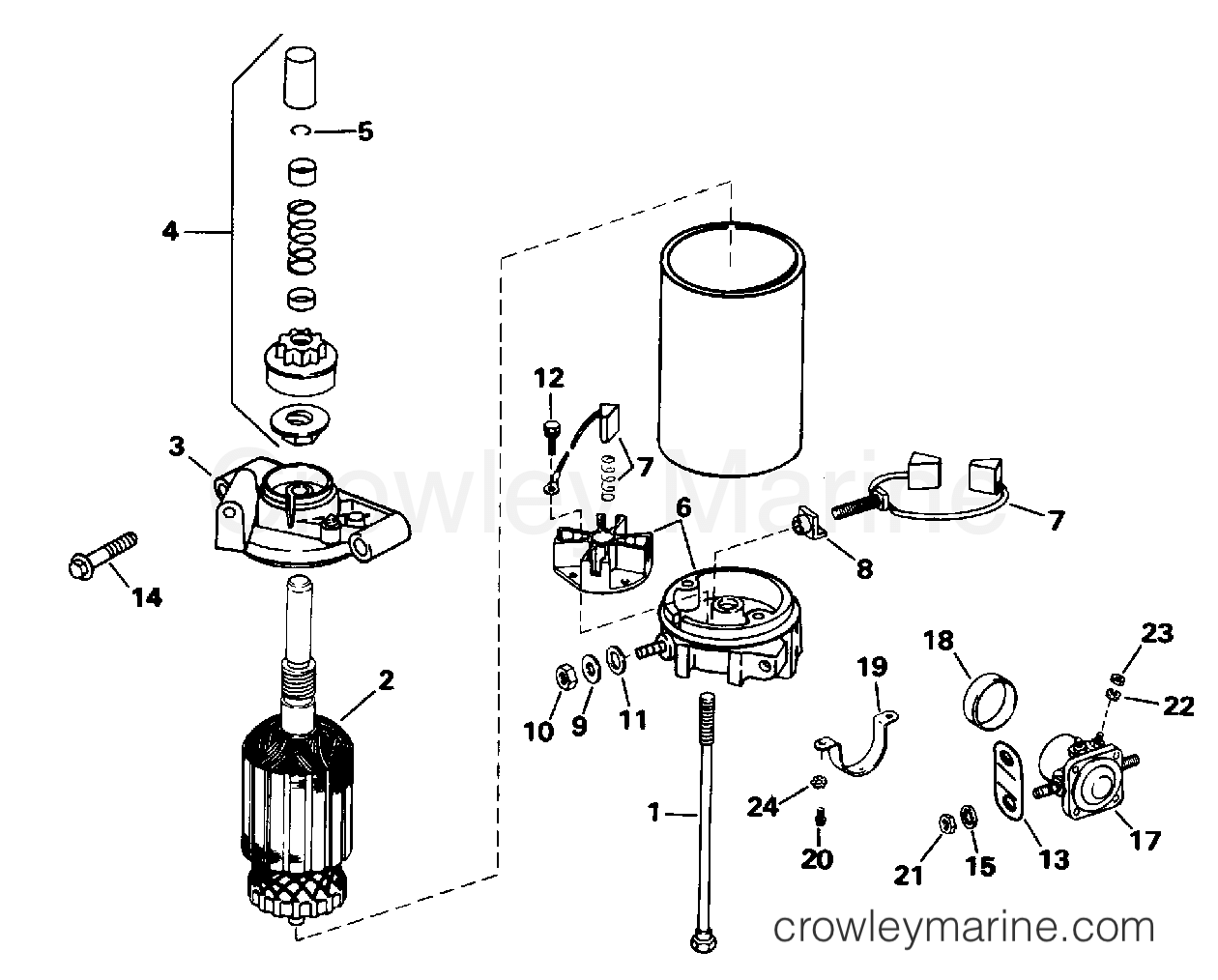 1996 Outboard 25 - BJ25AREDC - ELECTRIC STARTER
