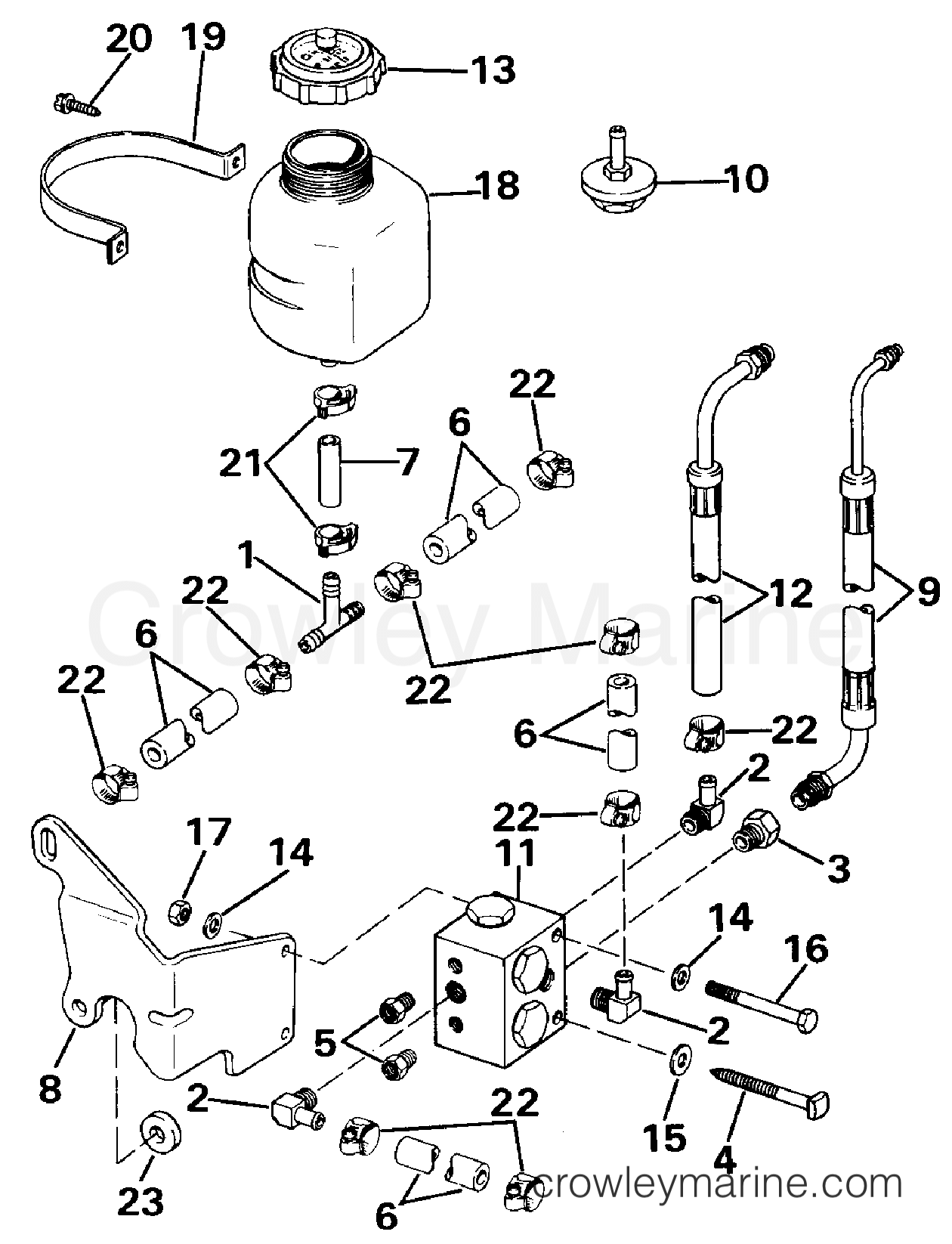 1987 Rigging OMC Stern Drive - All Models - PRIORITY VALVE KIT - DUAL ENGINE
