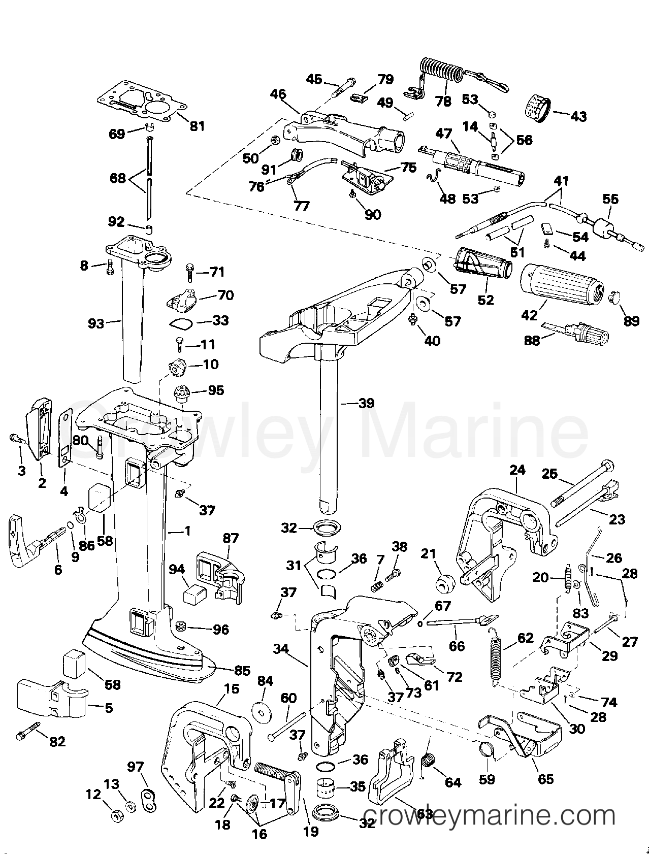 1993 Outboard 4 - J4RDHETB - MIDSECTION
