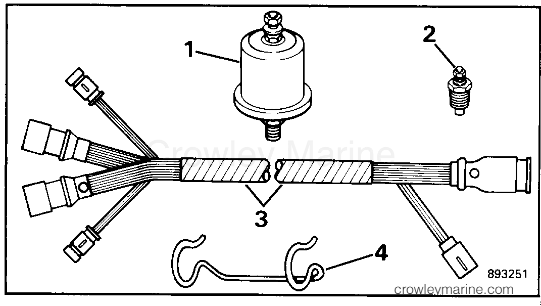 1994 Rigging OMC Stern Drive - All Models - SECOND STATION CONNECTOR-INSTRUMENTS & TRIM CABLE