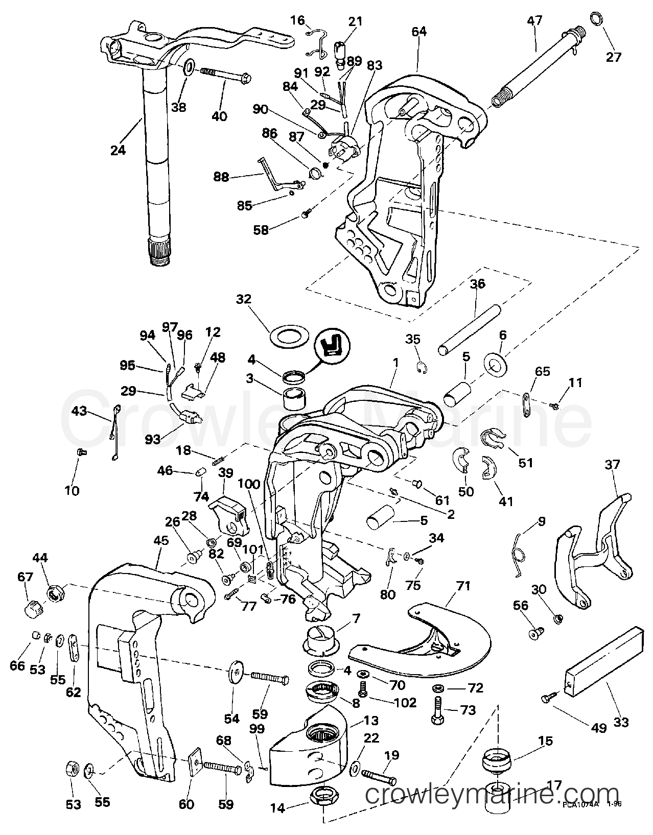 1997 Outboard 125 - SJ125WTPLJ - MIDSECTION