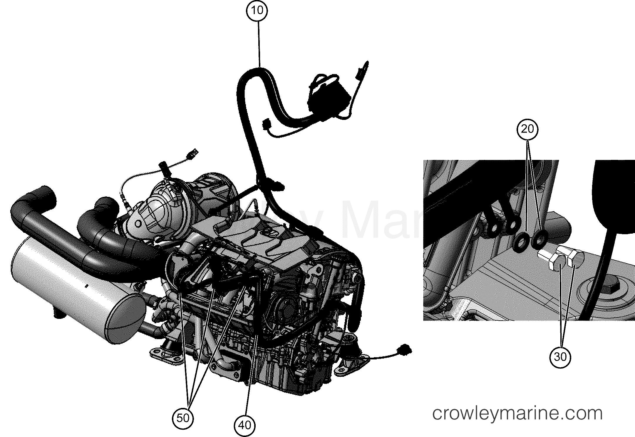 ENGINE HARNESS AF Powertrain 250 440005AFA Crowley Marine