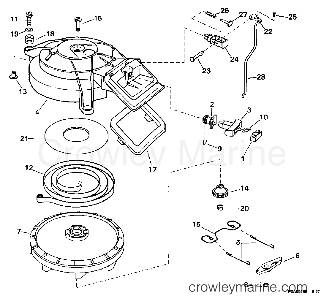 1998 Outboard 10 - SJ10RPLY - REWIND STARTER
