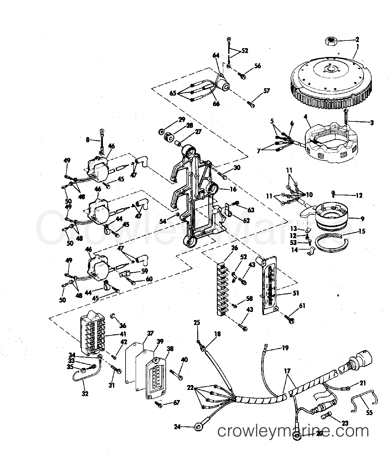 1975 Outboard 70 - 70573E - IGNITION SYSTEM