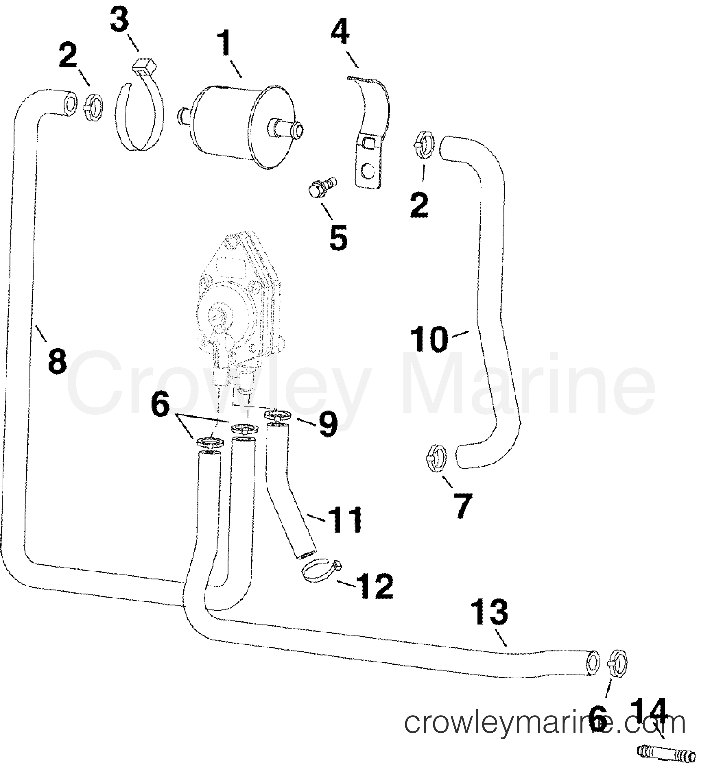 FUEL FILTER 2009 Outboard 75 E75DPLSEE Crowley Marine