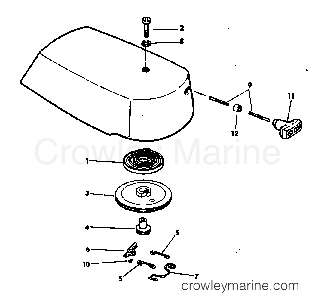 1982 Outboard 4 - J4WCNR - REWIND STARTER