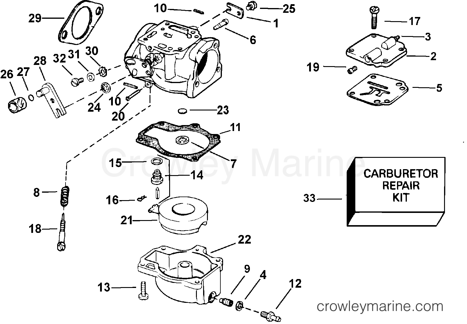 2003 Outboard 40 - J40RLSTD - CARBURETOR