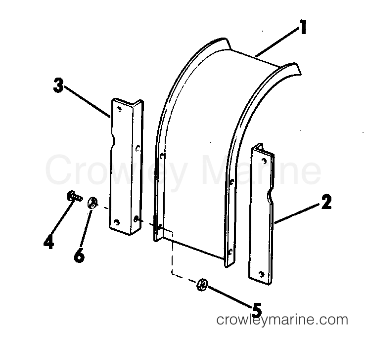 1974 Rigging Accessories - Miscellaneous - TOTE BRACKET ASSEMBLY 2 HP