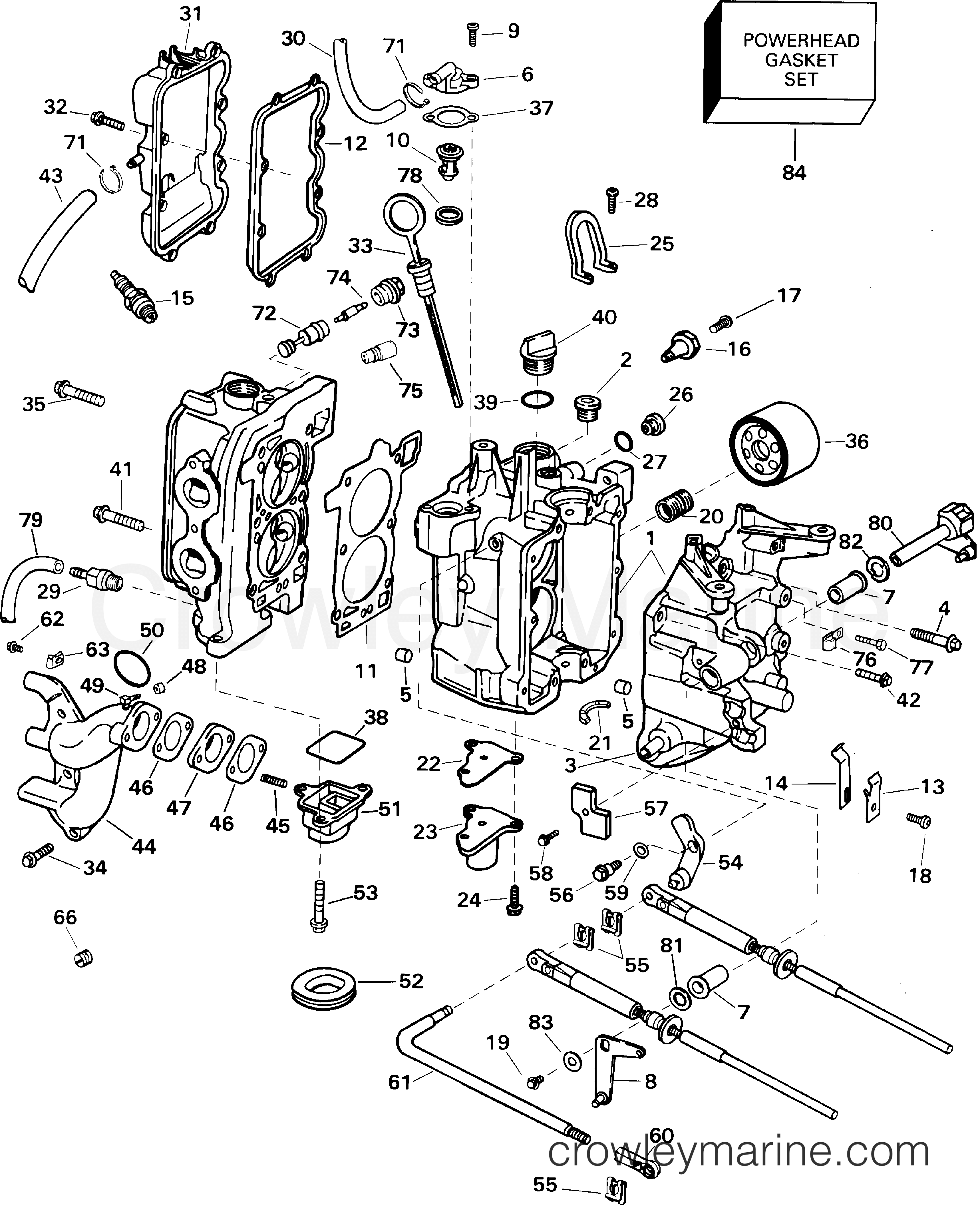 2001 Evinrude Outboards 10 - E10EL4SID CYLINDER & CRANKCASE section