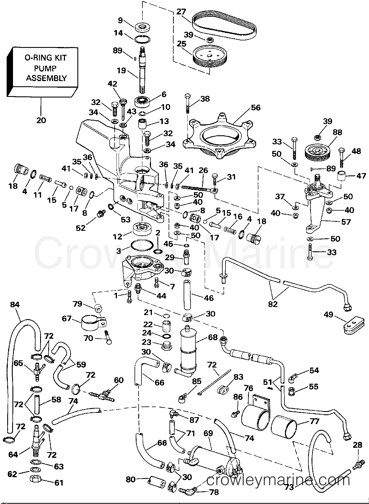 1993 Rigging Accessories - Steering - STEERING PUMP KIT - V8