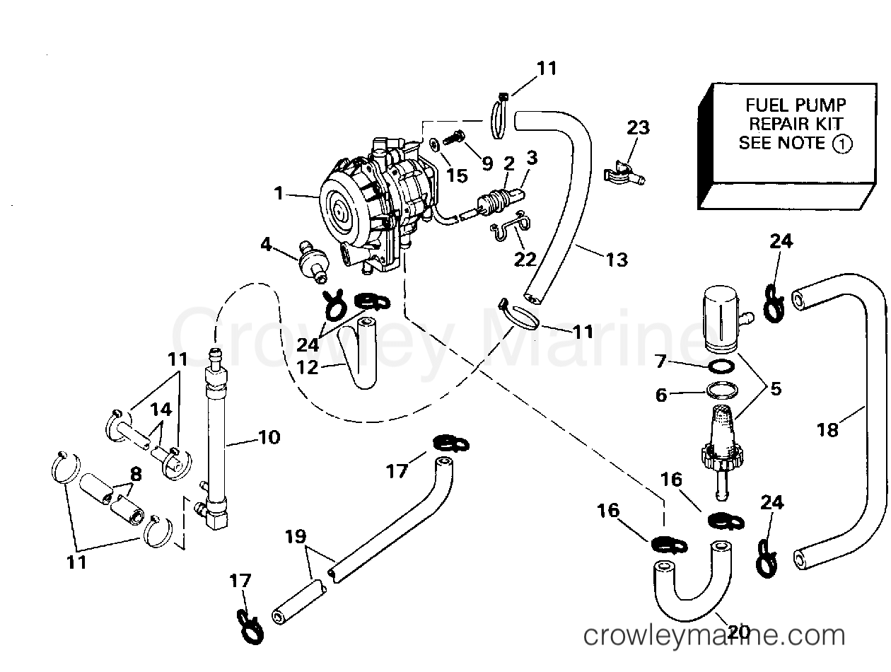 1995 Outboard 100 - J100WTLEOC - FUEL PUMP