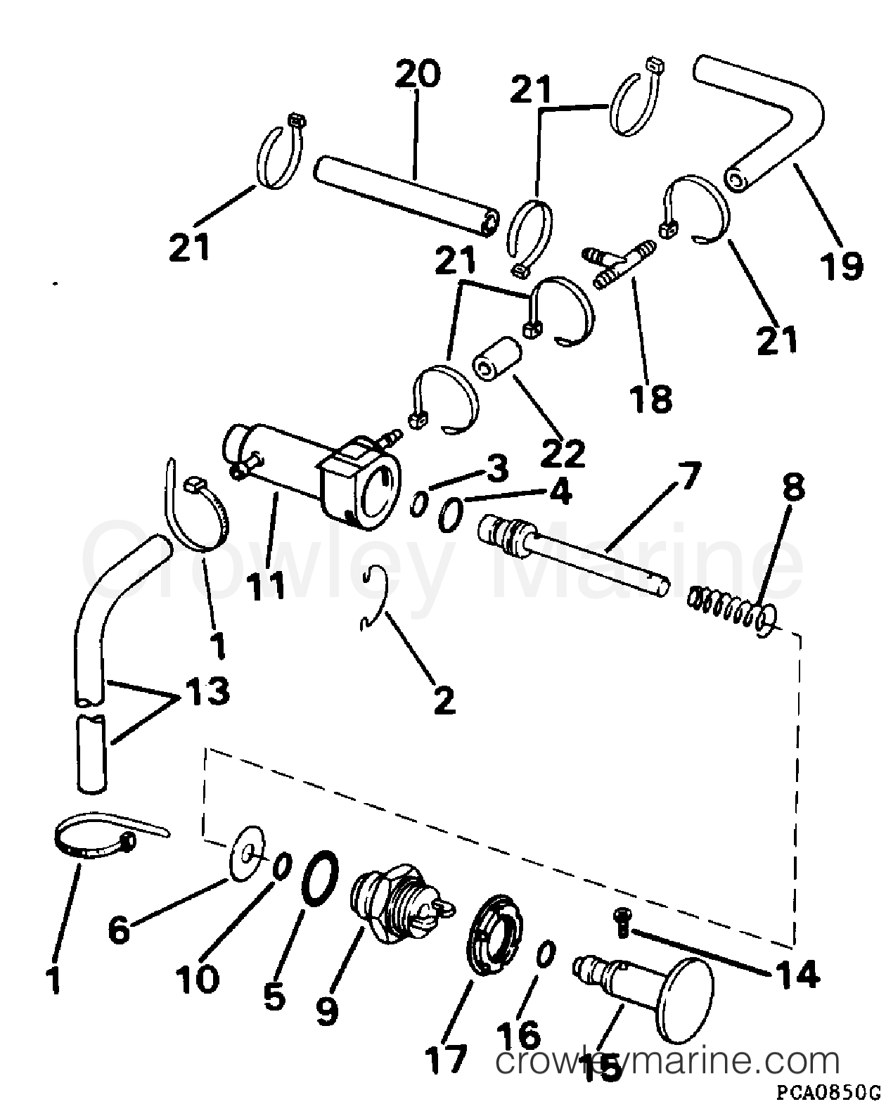 1996 Outboard 18 - J25JREDC - PRIMER SYSTEM