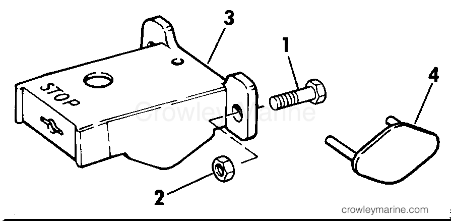 1984 Rigging Accessories - Remote Controls - ADAPTER KIT - STEERING - 9.9, 15