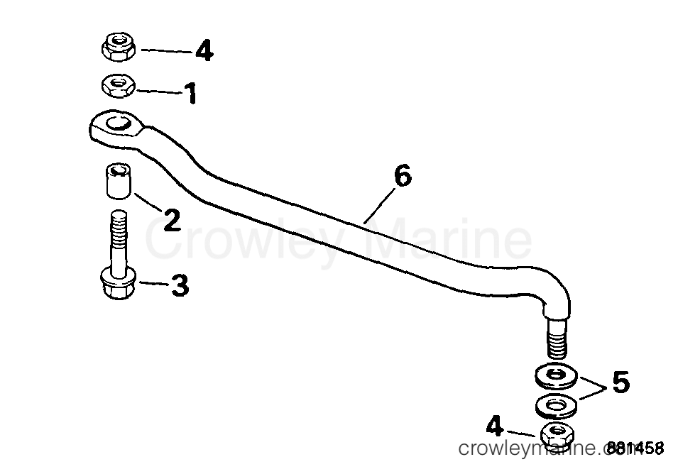 1998 Evinrude Outboards 20 - BE20SEECB STEERING LINK KIT section