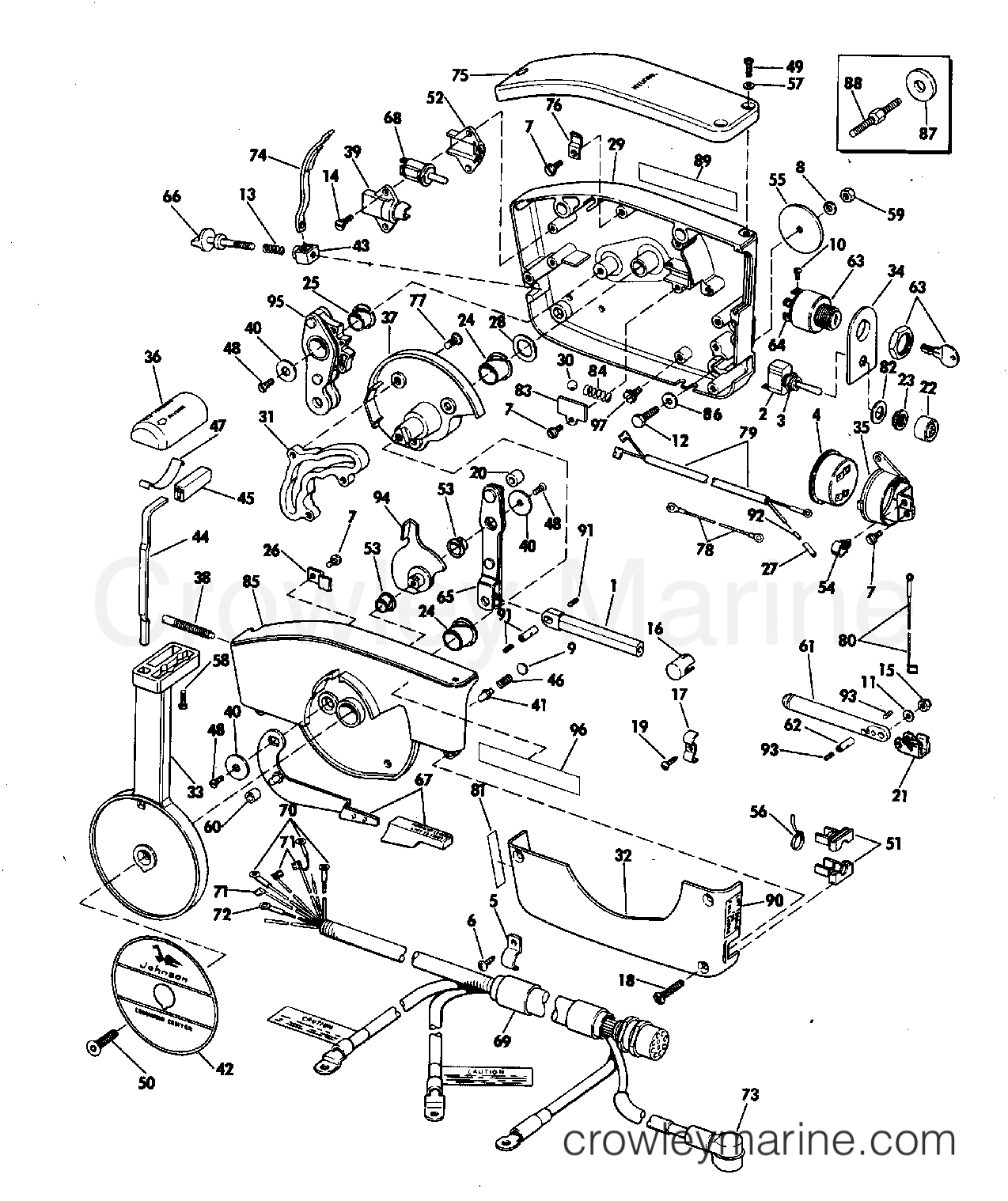 1975 Outboard 85 - 85ESL75E - REMOTE CONTROL