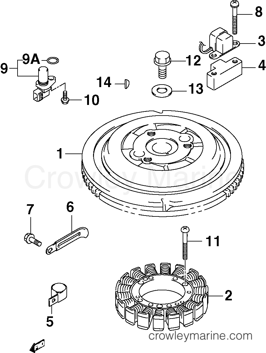 2005 Outboard 70 - J70PL4SOA - FLYWHEEL