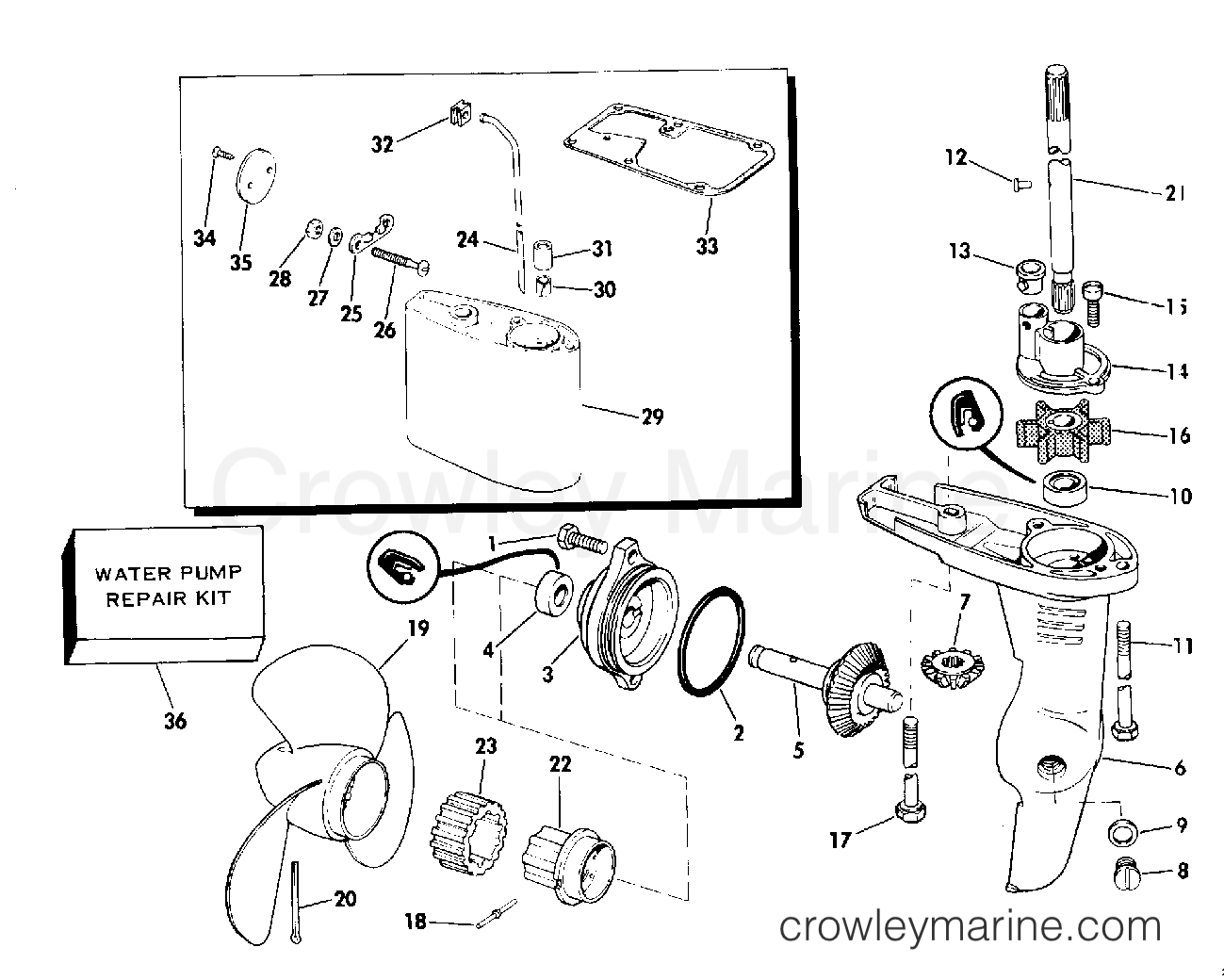 1984 Outboard 2 - J2RCRS - GEARCASE