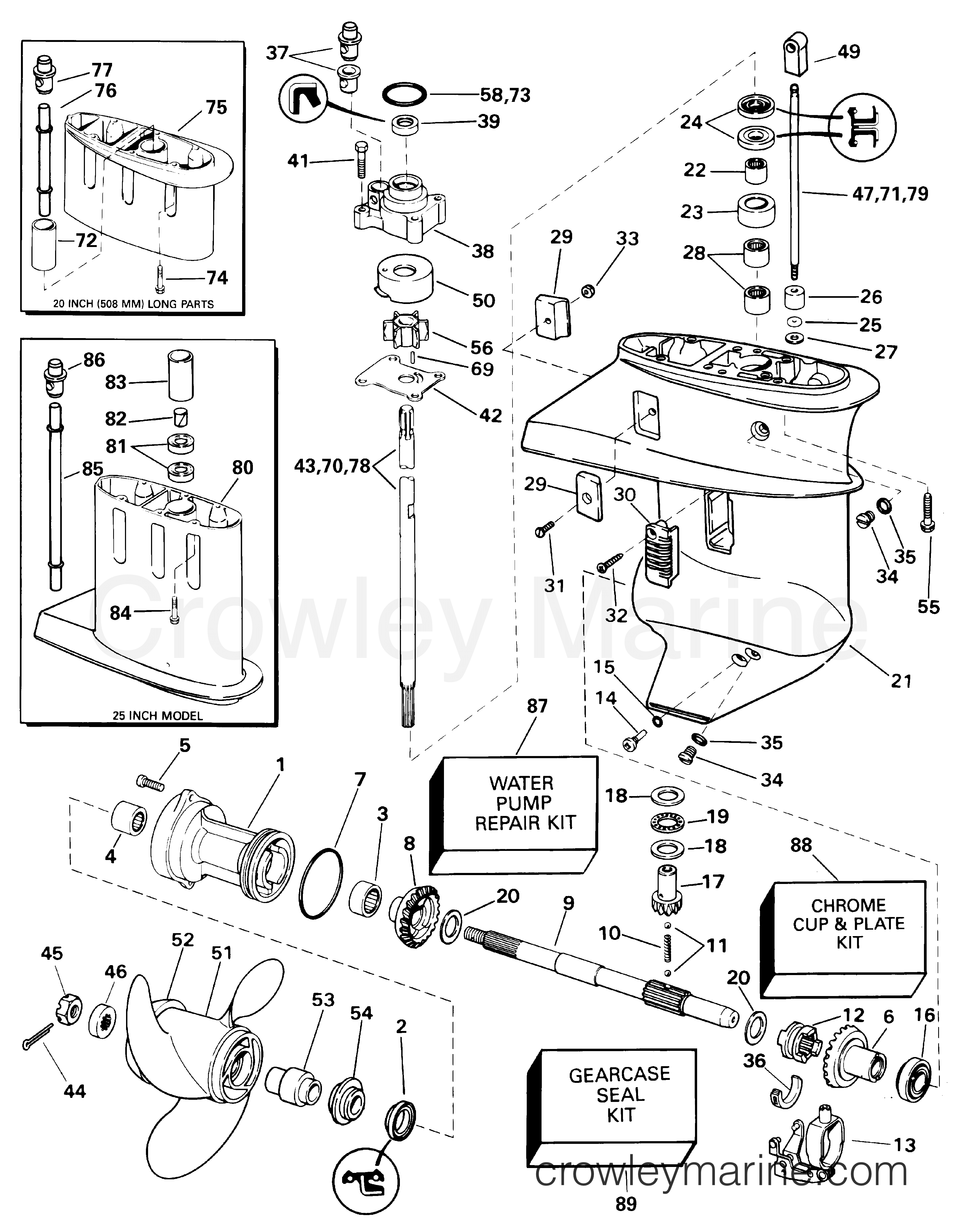 2001 Evinrude Outboards 10 - E10EL4SID GEARCASE section