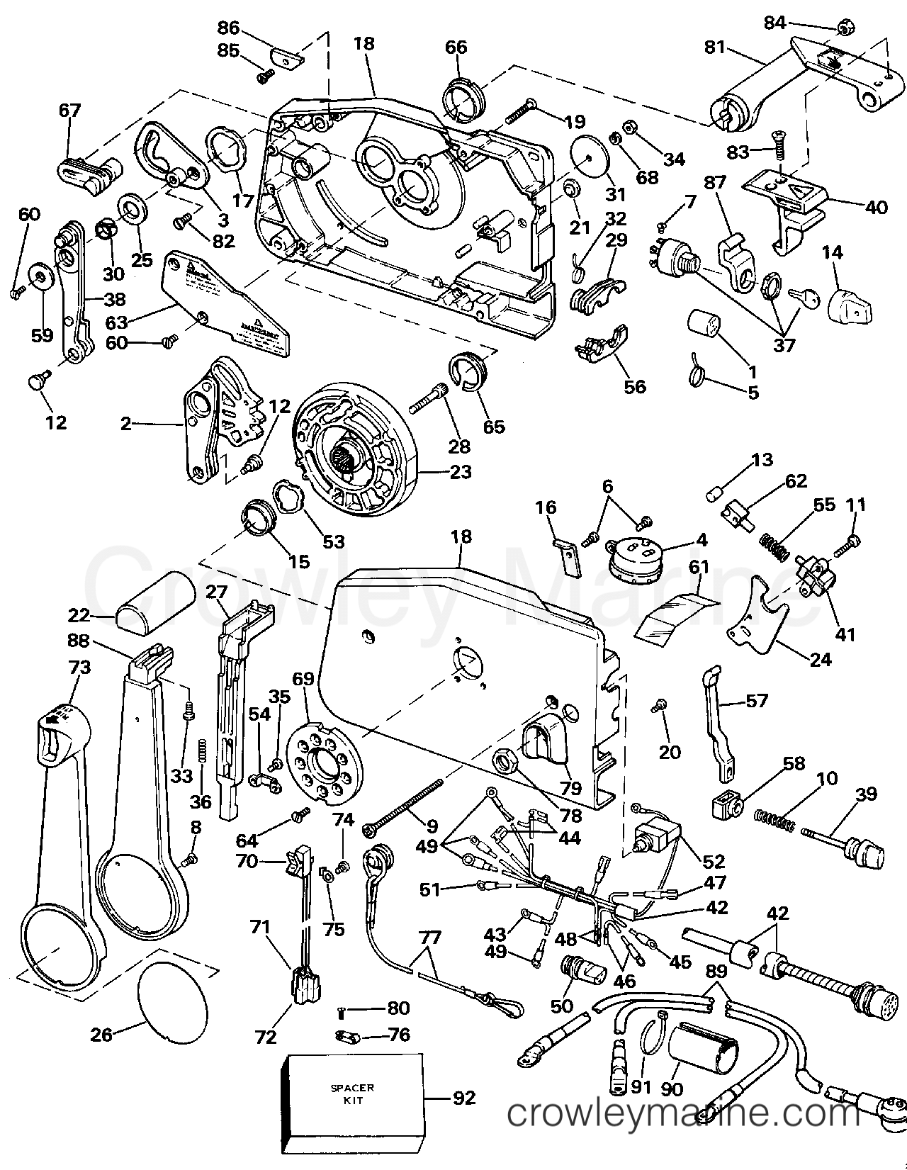 1988 Outboard 155 - X155WTXM - REMOTE CONTROL