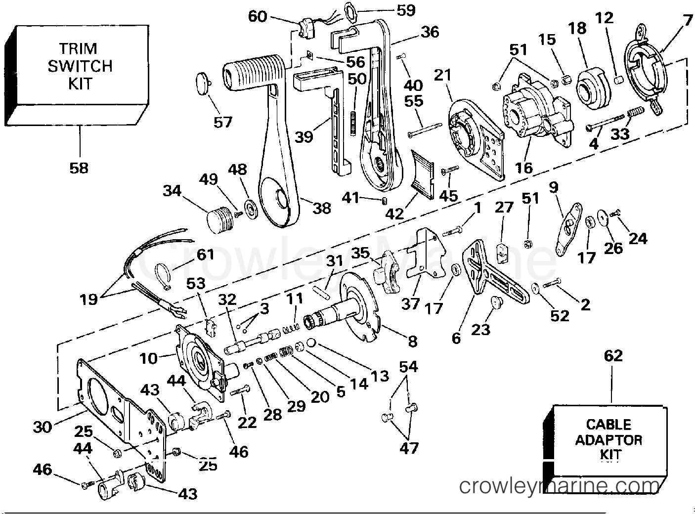 Side Mount Remote Control Shifter, Outboard Motor Control