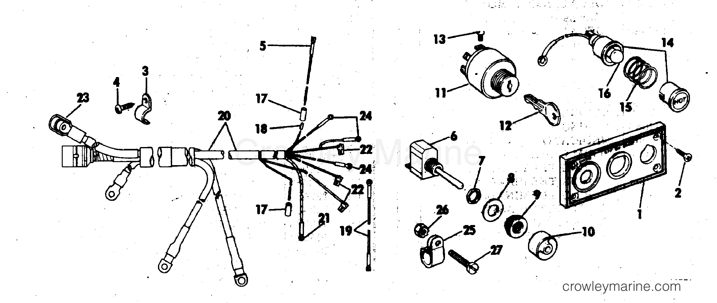 1973 Rigging Accessories - Electrical System - BINNACLE MOUNT CABLE KIT