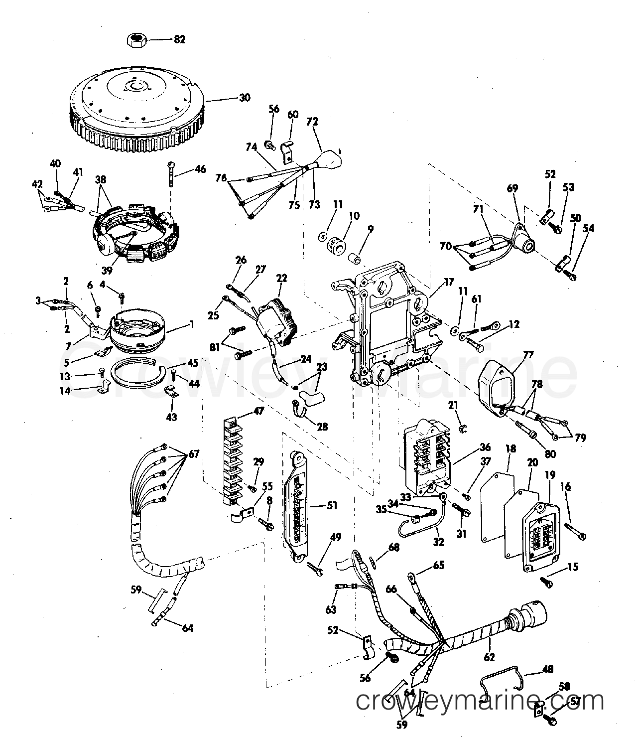 1972 Outboard 50 - 50202C - IGNITION SYSTEM