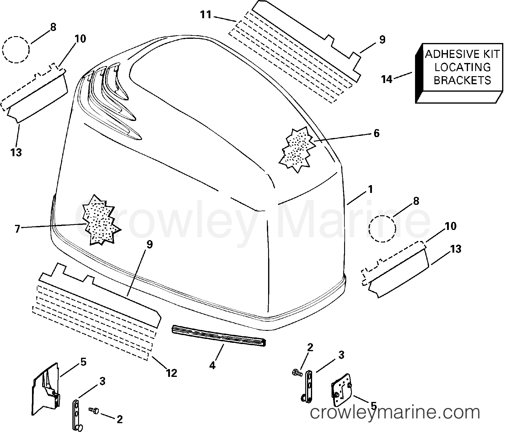 2002 Outboard 175 - J175CXSNF - ENGINE COVER