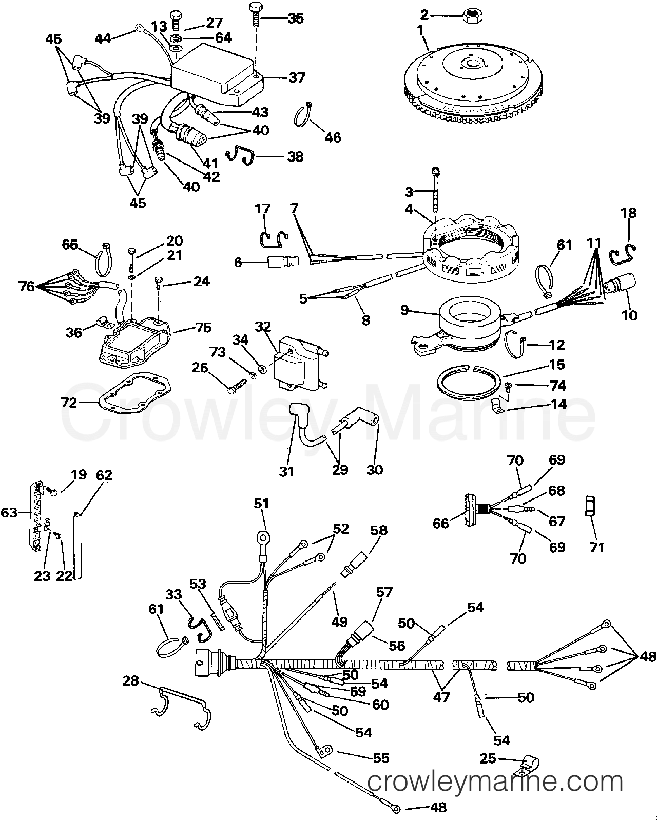 1991 Outboard 100 - E100WTLEIB - IGNITION SYSTEM