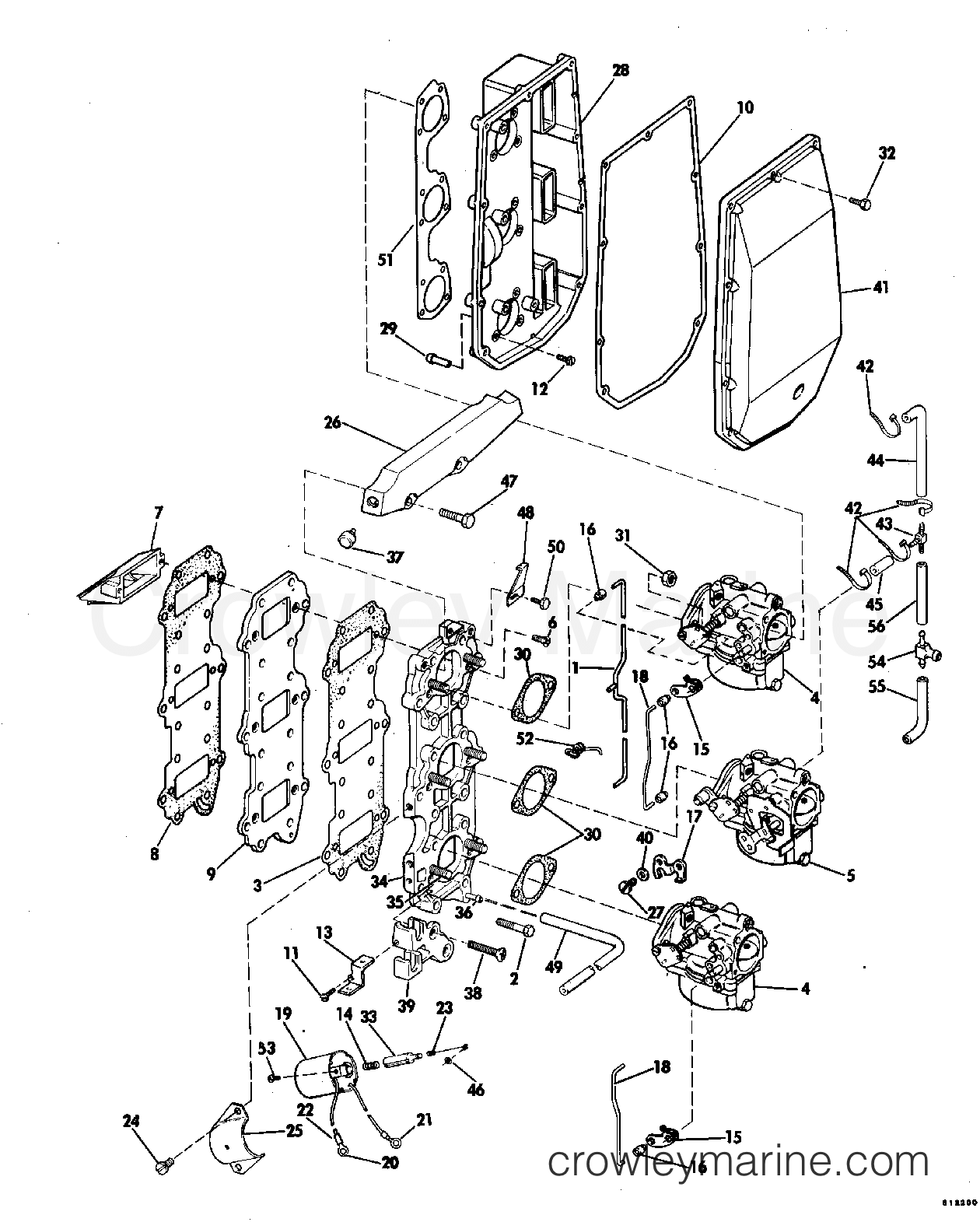 1981 Outboard 75 - J75ERCIM - INTAKE MANIFOLD