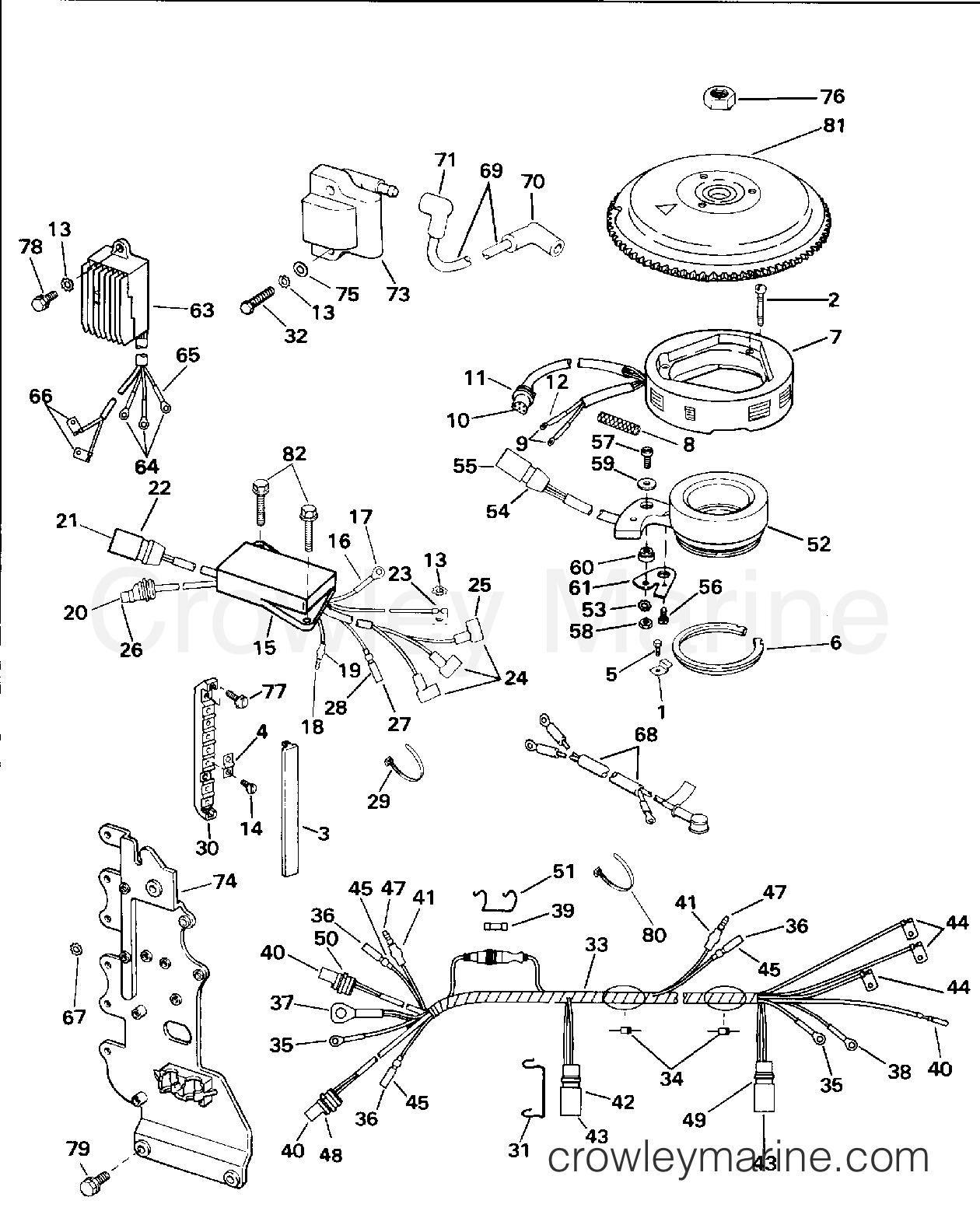 1994 Outboard 70 - J70TTLERC - IGNITION SYSTEM