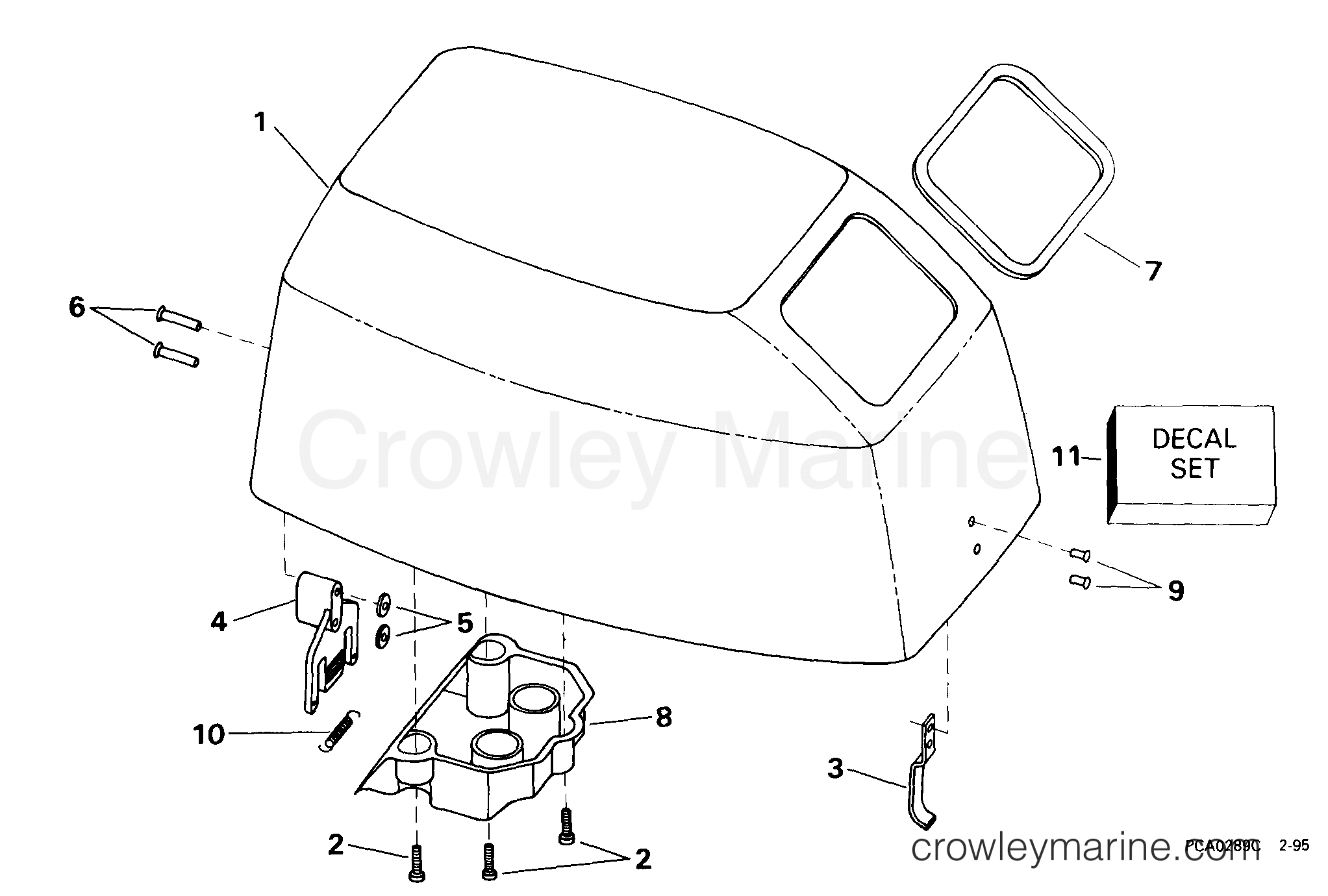 1999 Outboard 8 - E8WREES - ENGINE COVER